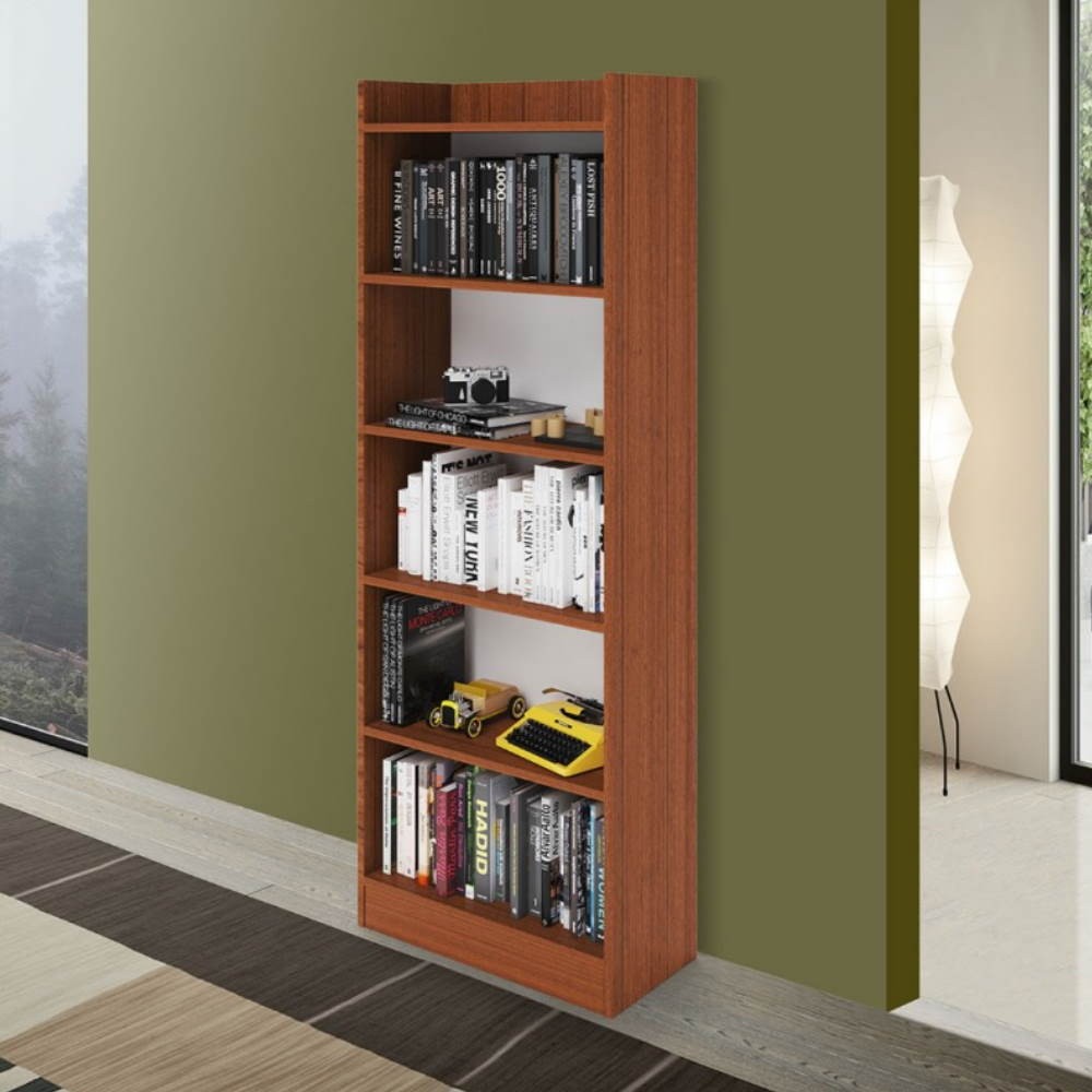 Libreria Alessia 64x29x180H noce antico