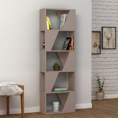 Libreria Frame colore tortora con 5 ripiani