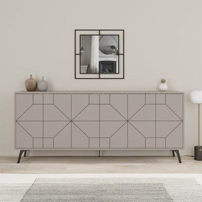 Madia 6 ante Dune 183 cm. colore tortora