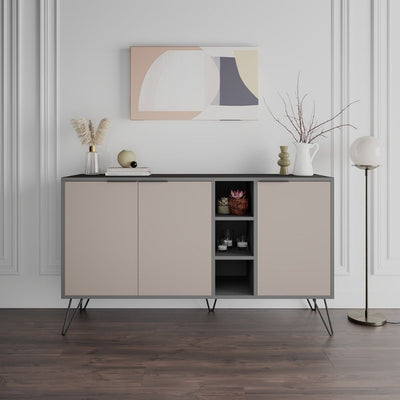 Madia Clara antracite 3 ante tortora 142x35,6x83h