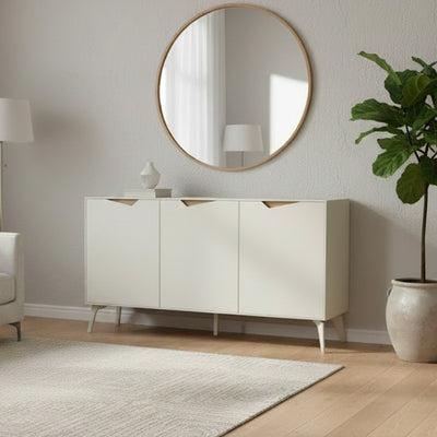 Madia Jaden con 3 ante colore cashmere con dettaglio rovere deep oud