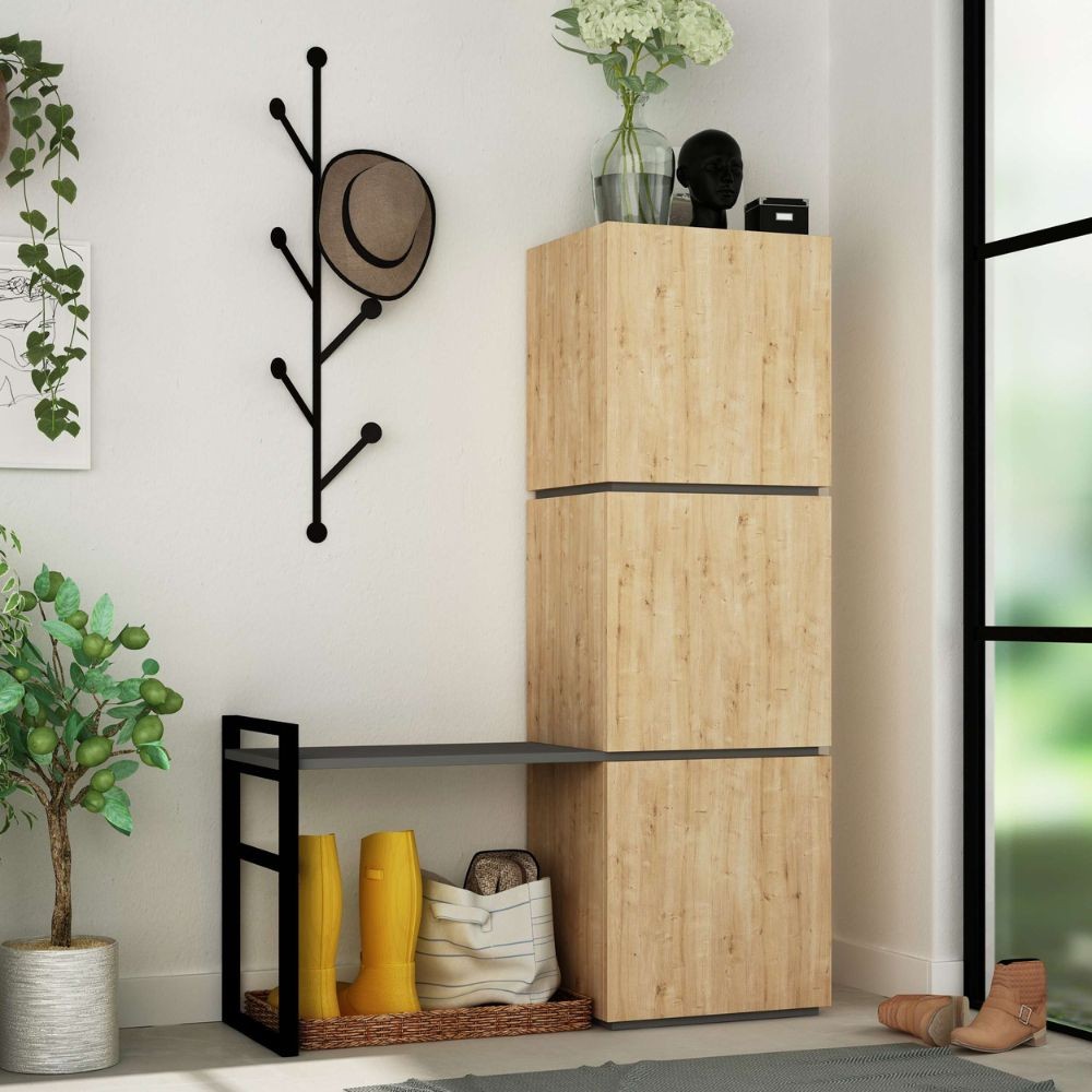 Mobile ingresso Mello colore rovere e antracite