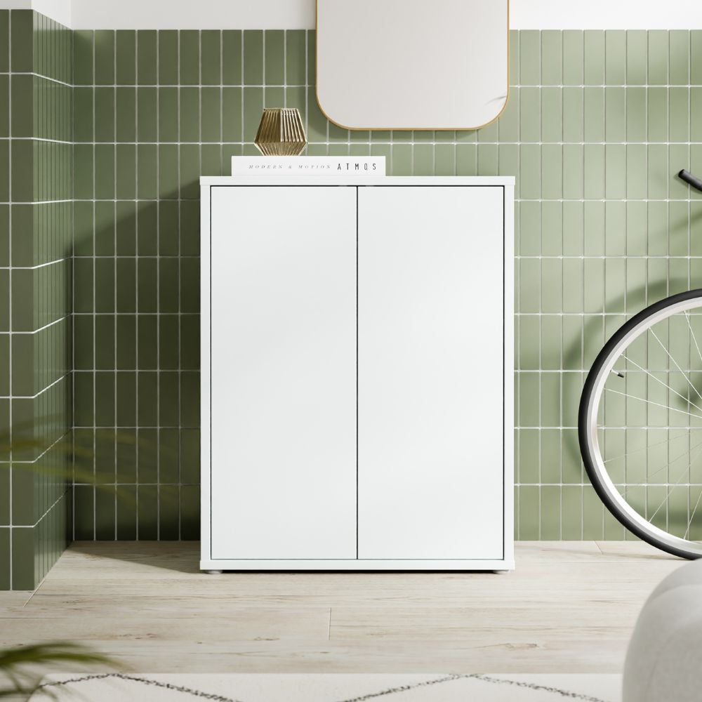 Mobile multiuso Medea 2 ante colore terracotta 74.5x34.9xH 99.1 cm.