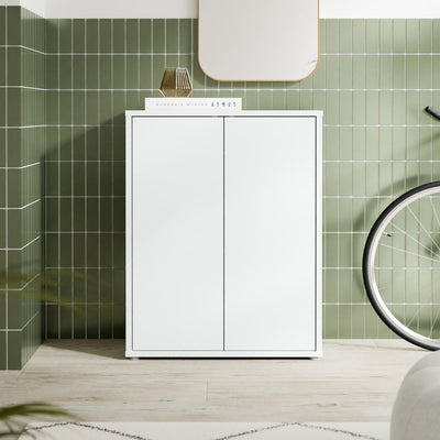 Mobile multiuso Medea 2 ante colore terracotta 74.5x34.9xH 99.1 cm.