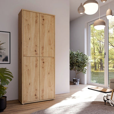 Madia Winchester 2 ante e 3 cassetti colore rovere meringa e cadiz