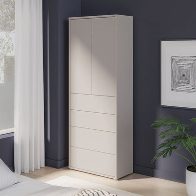 Mobile multiuso Medea 4 ante colore grigio chiaro 74.5x34.9xH 191.9 cm.