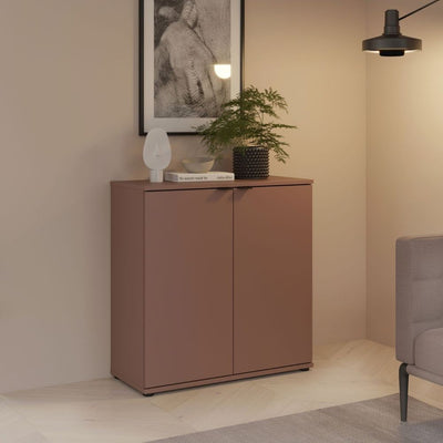 Mobile multiuso Segno con due ante  L 80 cm. colore terracotta