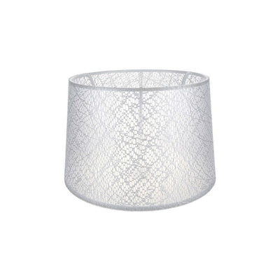 Paralume Deco ASZ1181 in PVC effetto tessuto bianco motivo ricamo
