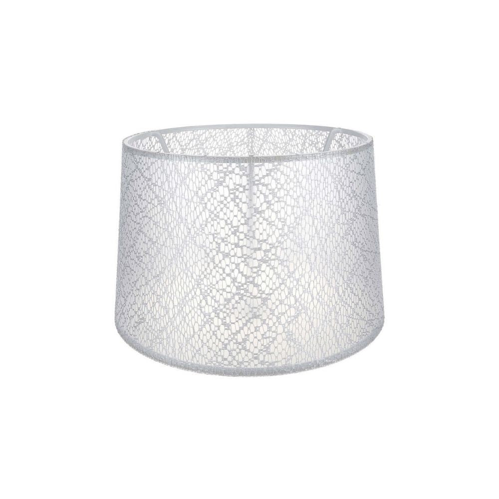 Paralume Deco ASZ1181 tessuto bianco motivo ricamo