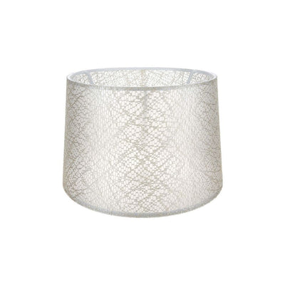 Paralume Deco ASZ1182 in PVC effetto tessuto crema motivo ricamo