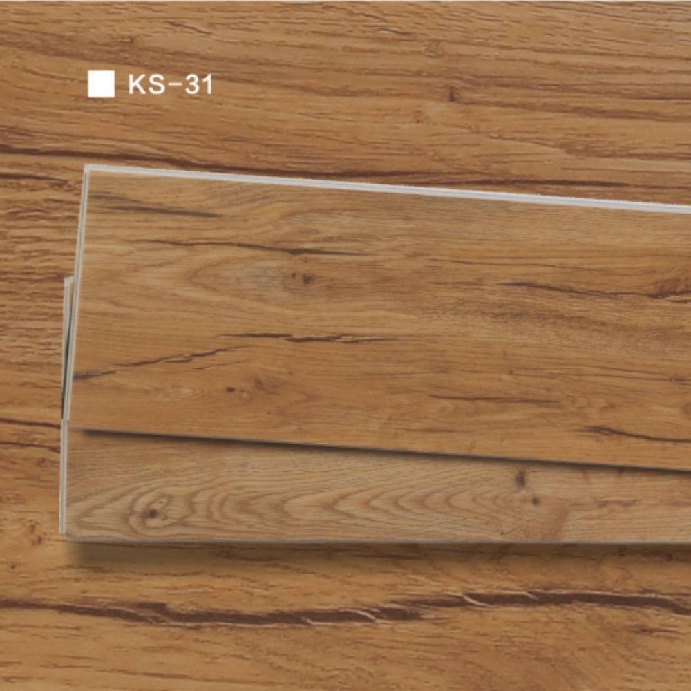 Pavimento in SPC 1220x181x5.0 mm. colore effetto legno ciliegio
