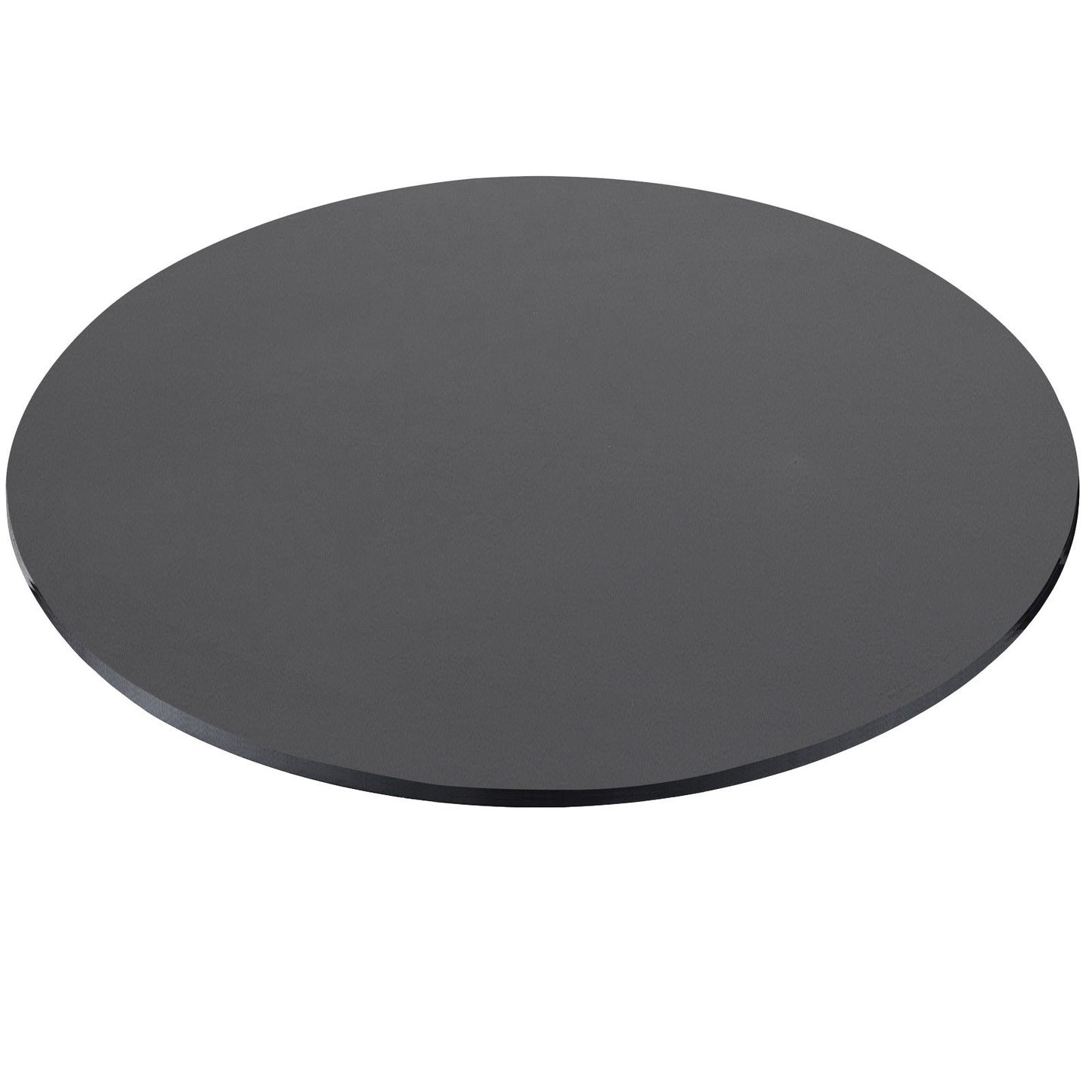 Pianale tavolo tondo 90x90x3.8 con bordo poliuretano antracite satinato