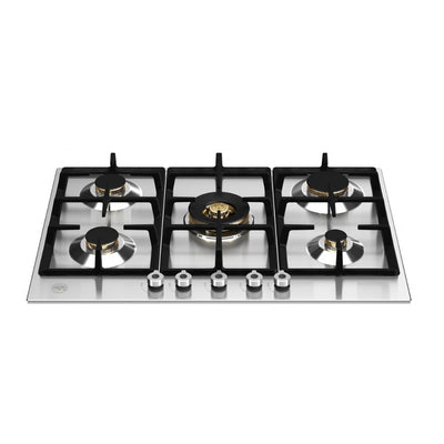 Piano cottura Bertazzoni P755CPROX a gas da 75 cm. 5 zone con dual wok centrale inox