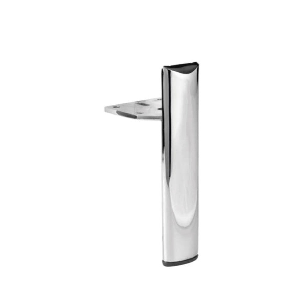 Piedino per mobile Scoby in acciaio cromato H 15 cm.