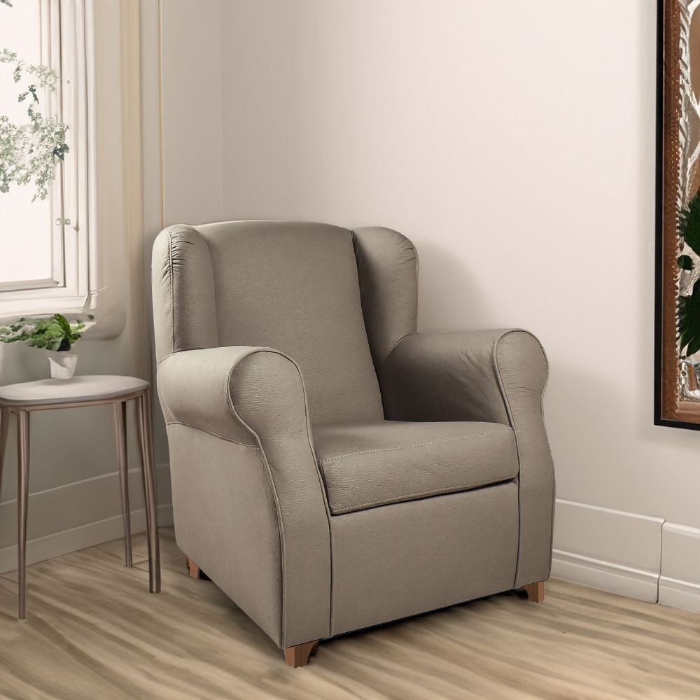 Poltrona Ebro eco nabuk tortora moxart 8