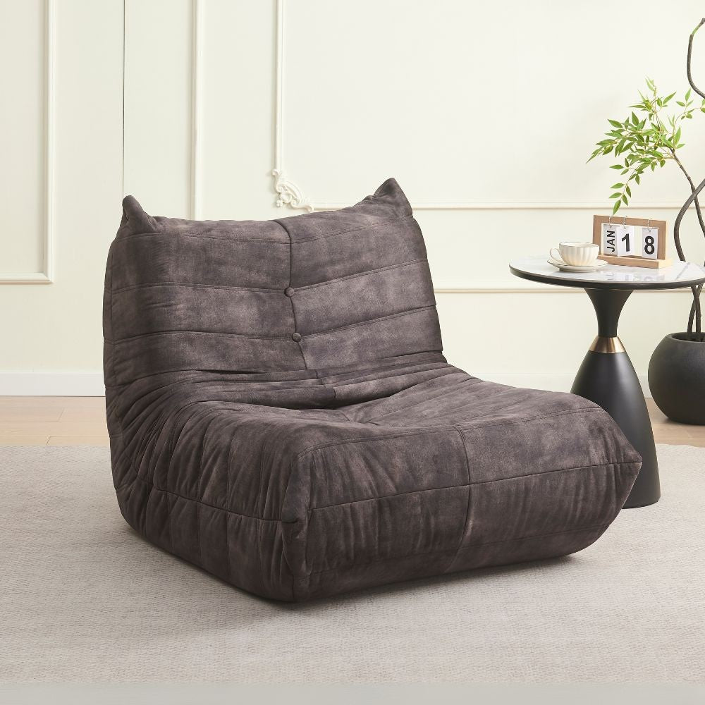 Poltrona Horace imbottitura in schiuma con rivestimento in tessuto UF912-07B grigio scuro sottovuoto