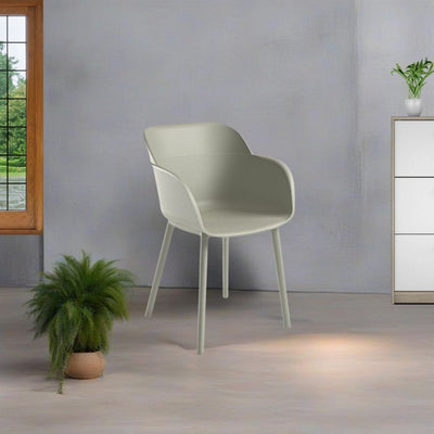 Poltrona Shell-P grigio cemento set 4 pezzi