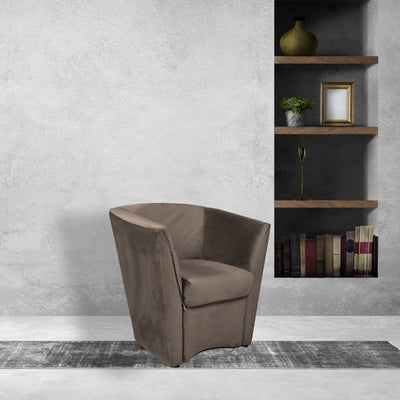 Poltrona Tago in tessuto tortora Riviera 4