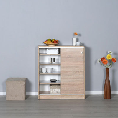 Scarpiera ADR322OAK2023 rovere ante scorrevoli e 4 ripiani