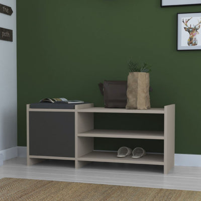 Scarpiera Sunno tortora con anta colore antracite