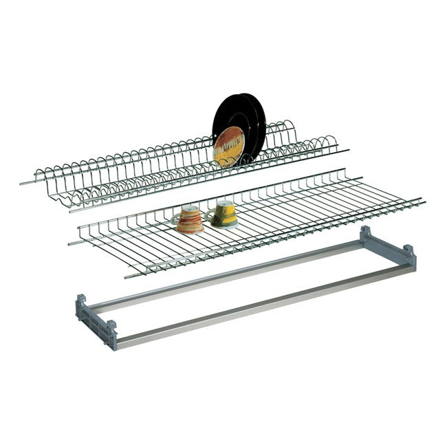 Scolapiatti incasso pensili da 90 cm. con telaio in alluminio regolabile