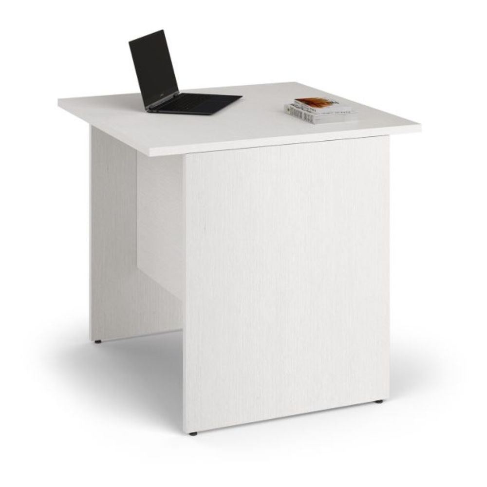 Scrivania Ibisco 80x80x74H cm. colore bianco frassinato