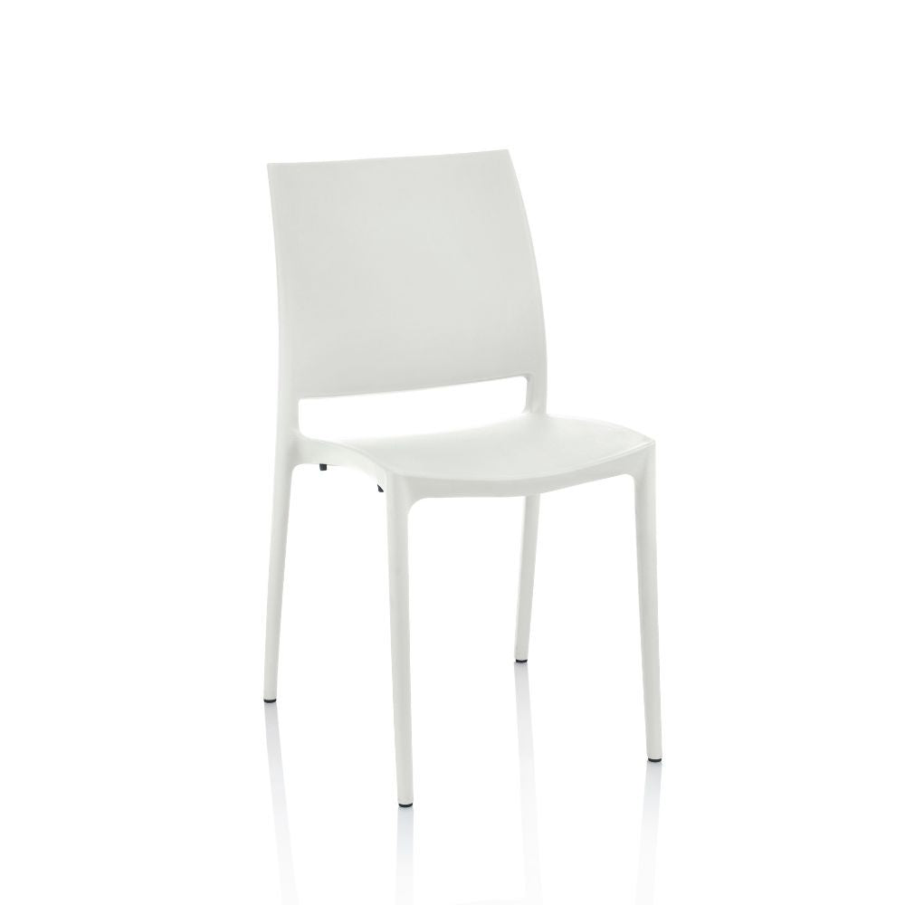 Sedia Curtis polipropilene bianca design ergonomico