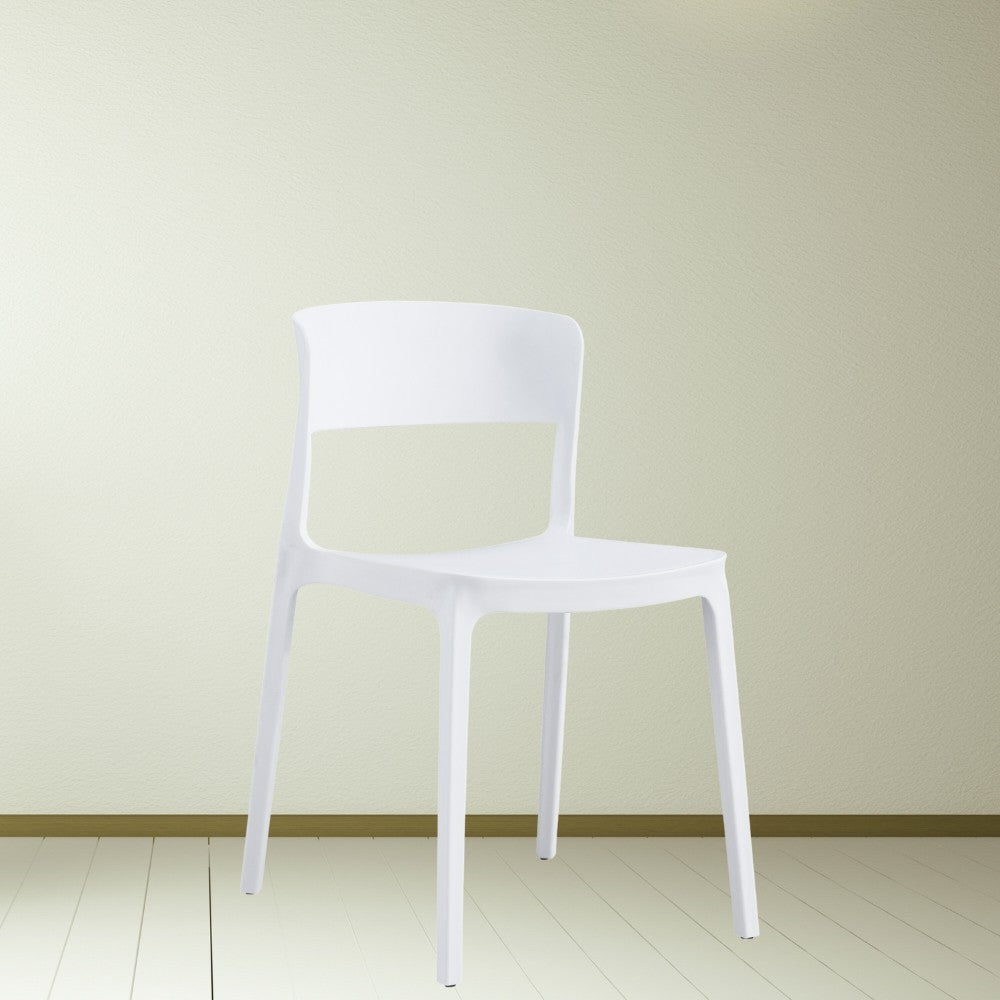 Sedia Diaspro in polipropilene 46X51XH74 cm colore bianco