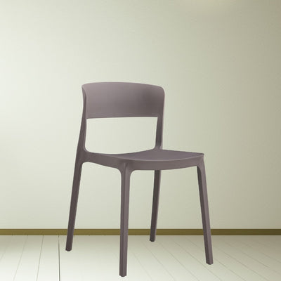 Sedia Diaspro in polipropilene 46X51XH74 cm colore taupe