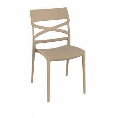 Sedia Flow in polipropilene rinforzata con fibra di vetro colore corda