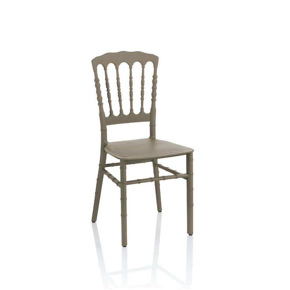 Sedia Glinda polipropilene tortora