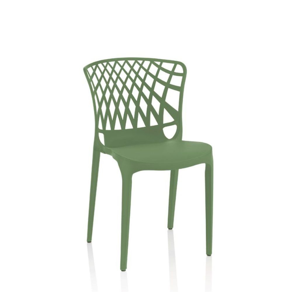 Sedia Logan polipropilene menta schienale avvolgente traforato