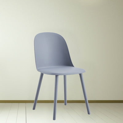 Sedia Opale in polipropilene 55.5x44xH80 cm colore grigio scuro set 4 pezzi