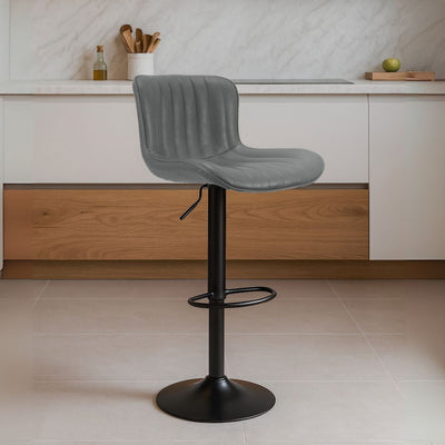 Sgabello regolabile Snas grigio scuro con piede nero