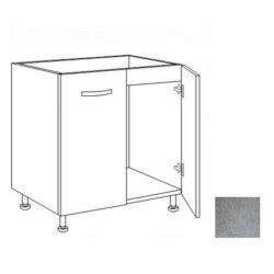 Sottolavello 80x60x82H due ante cemento