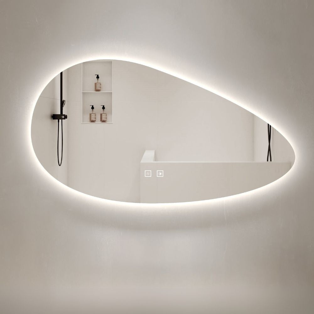Specchio smart ovale YJ-1024 con illuminazione a LED e funzione anti-appannamento 60x90 cm.