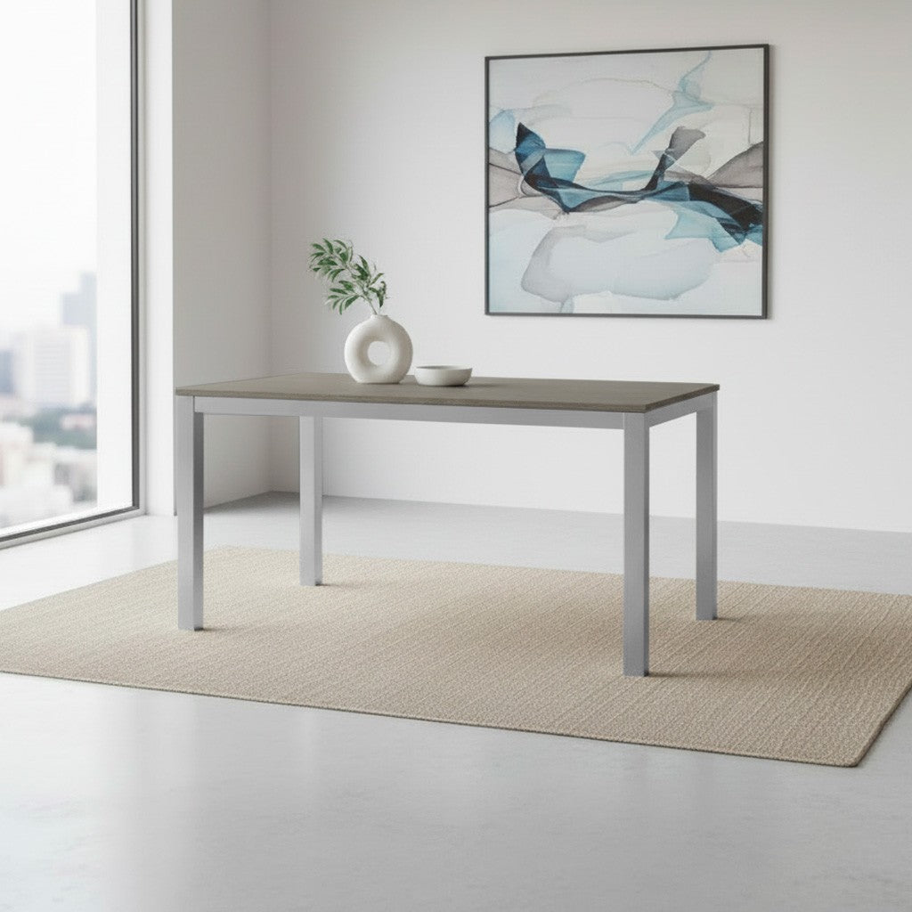 Tavolo allungabile 120x80 struttura alluminio e piano larice grigio Monster
