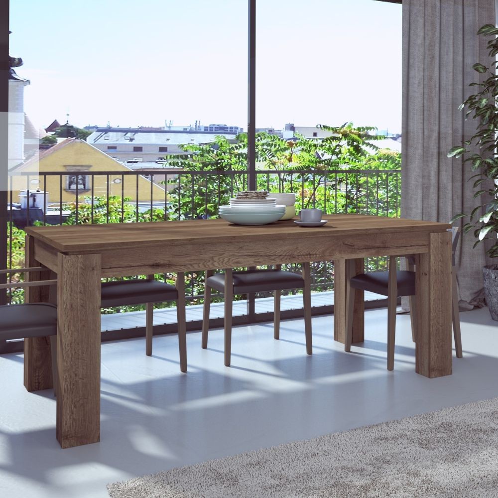 Tavolo allungabile 1485 con allunga centrale 190/235x 90x76 H cm. noce