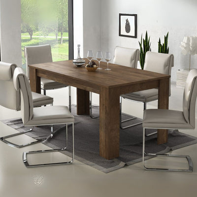 Tavolo allungabile Anthony 160x88x75 H cm colore noce eastwood stile shabby