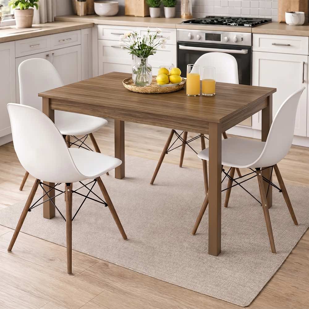Tavolo allungabile Firenze 110x70 con allunga da 40 cm. in noce naturale
