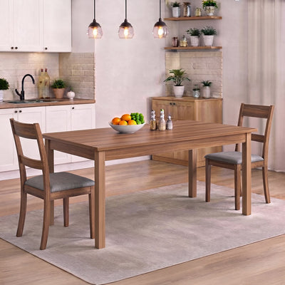 Tavolo allungabile Firenze 140x85 con allunga da 40 cm. noce naturale