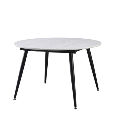 Tavolo Cordelia allungabile colore piano bianco gambe colore nero