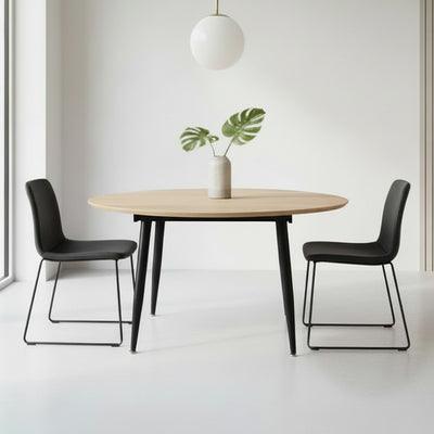 Tavolo Cordelia allungabile colore piano rovere gambe colore nero