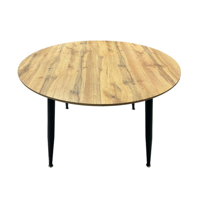 Tavolo Cordelia allungabile colore piano rovere gambe colore nero