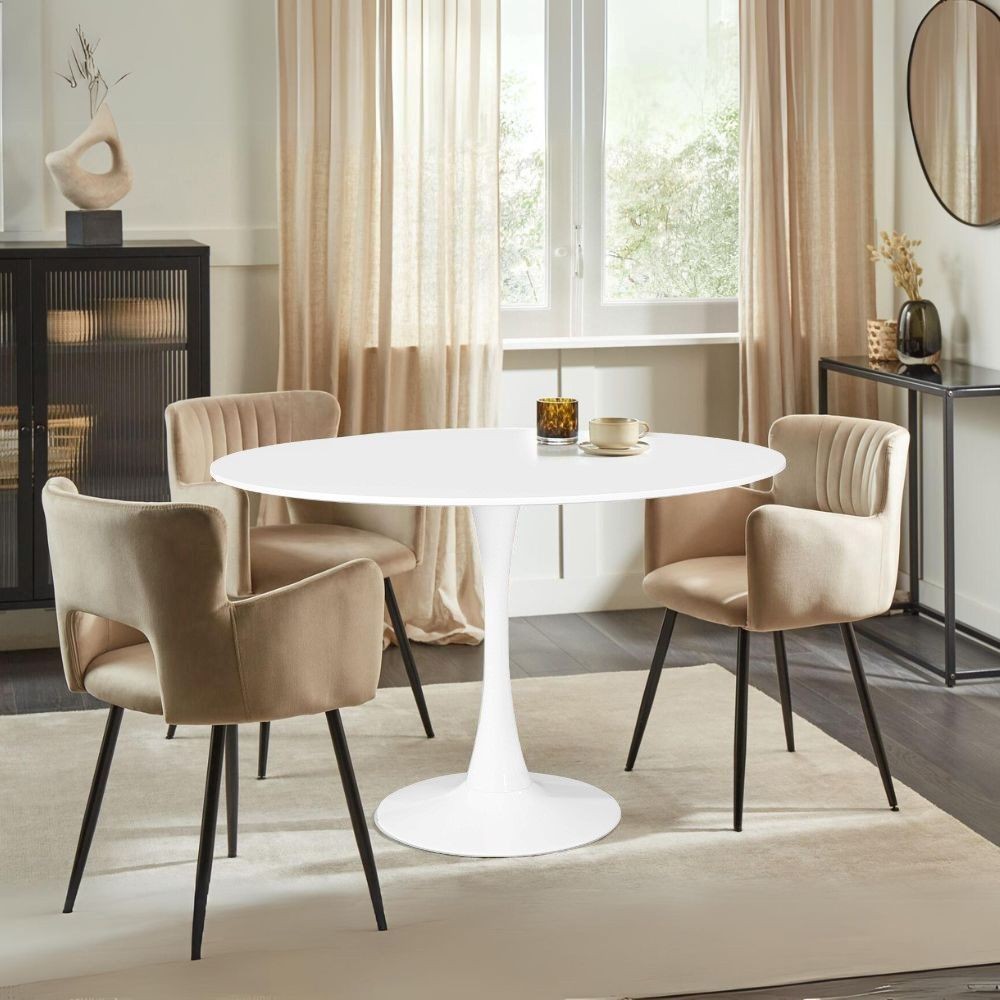 Tavolo Derek colore bianco opaco 120x73 H