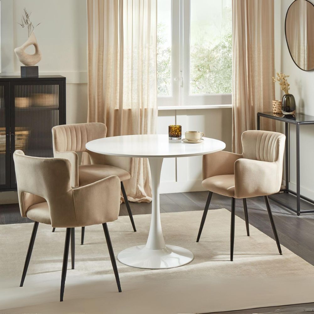 Tavolo Derek colore bianco opaco 90x73 H