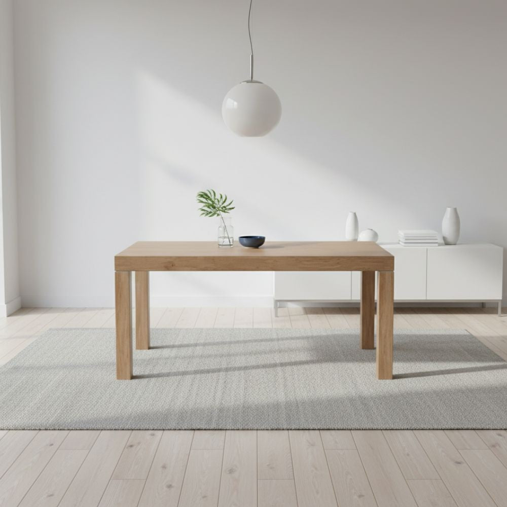 Tavolo Imab Piana T07 in larice grigio con 2 allunghe 140x90x75H cm.