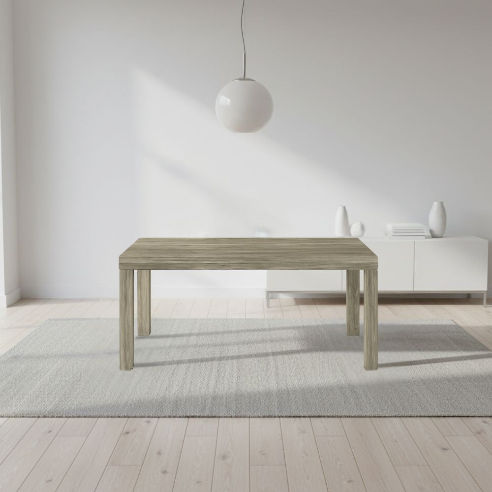 Tavolo Moritz con piano in ceramica effetto marmo bianco M325 lucido e gambe in metallo nero