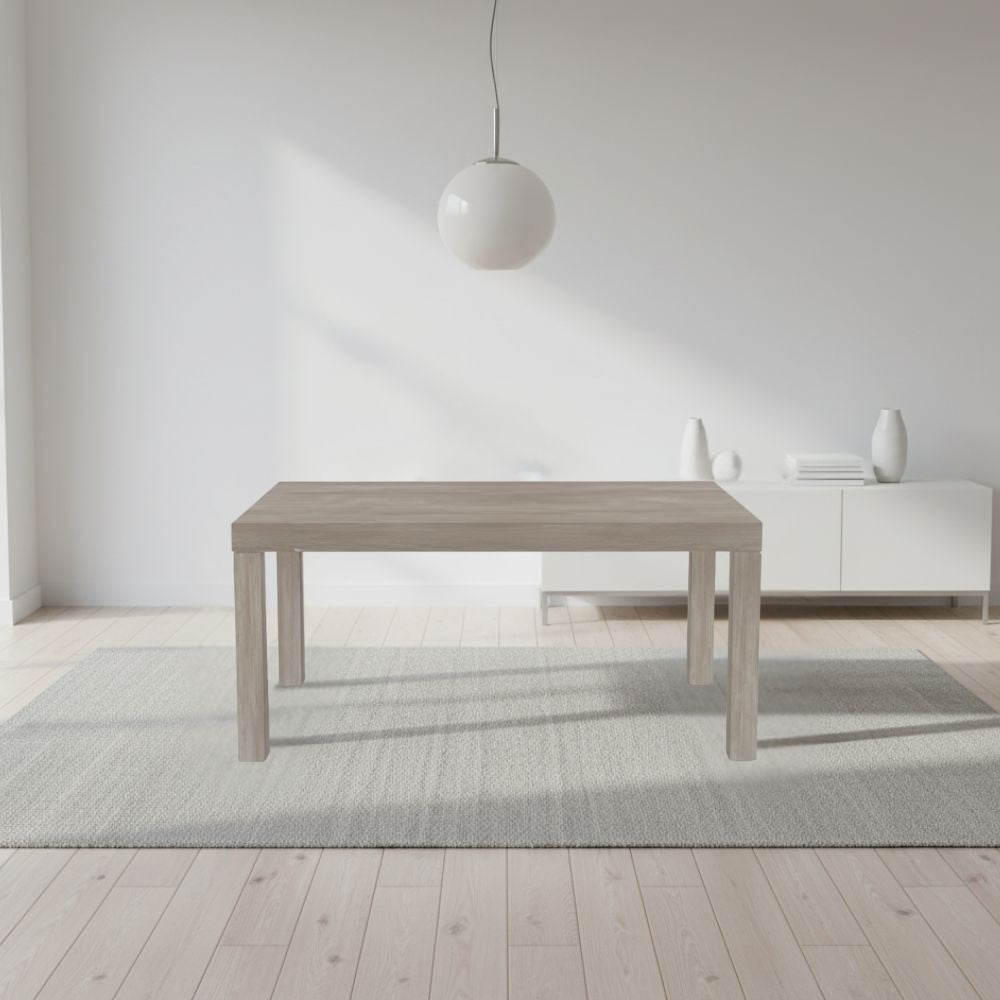 Tavolo Imab Friend Mantova in larice bianco con 2 allunghe 140x80x77.5 cm.