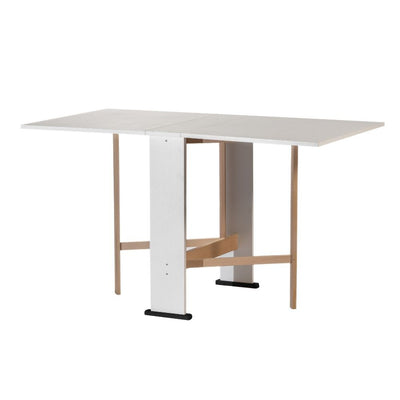 Tavolo pieghevole salvaspazio Mati 74x136 colore bianco frassinato